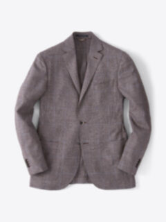 Beige Glen Plaid Slub Genova Jacket Product Thumbnail 1