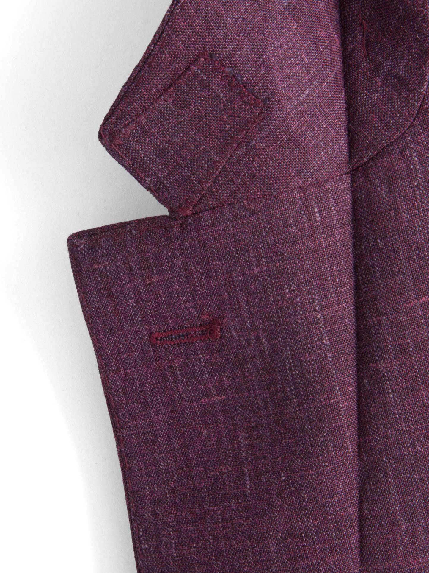 Burgundy Slub Genova Jacket by Proper Cloth