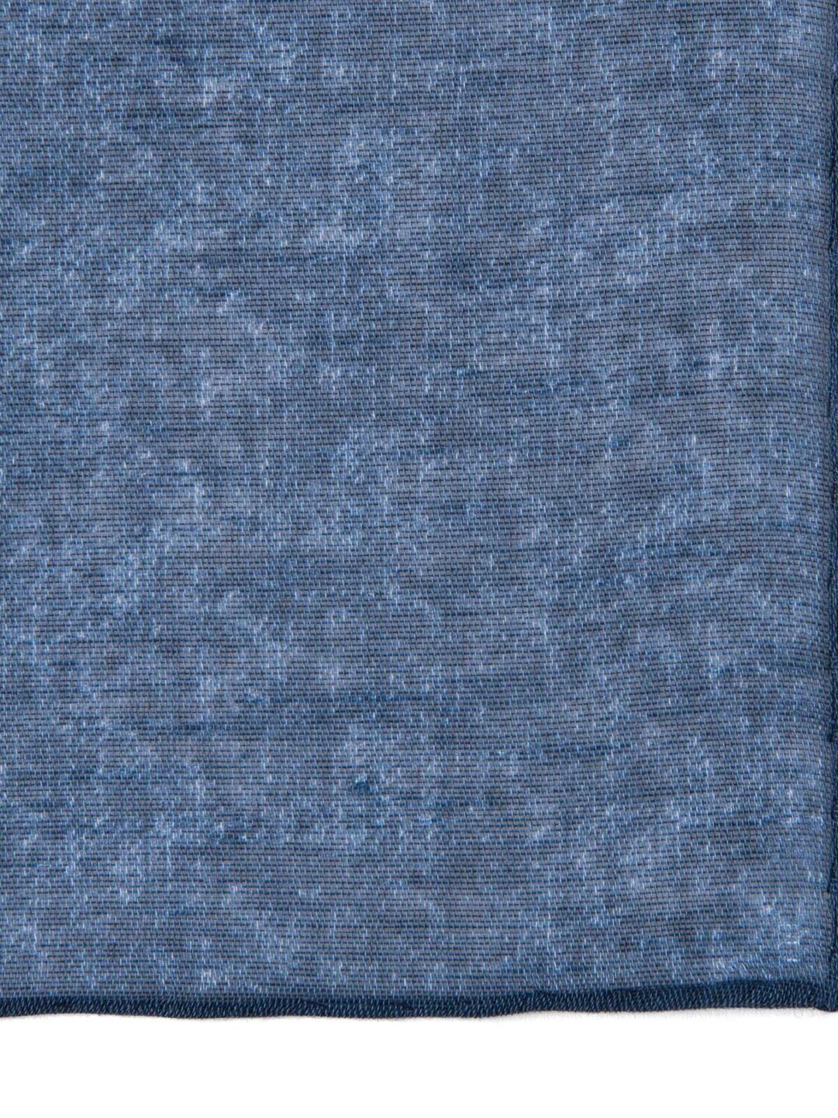 Navy Cotton Linen Pocket Square
