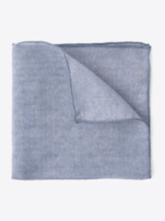 Grey Cotton Linen Pocket Square Product Thumbnail 1