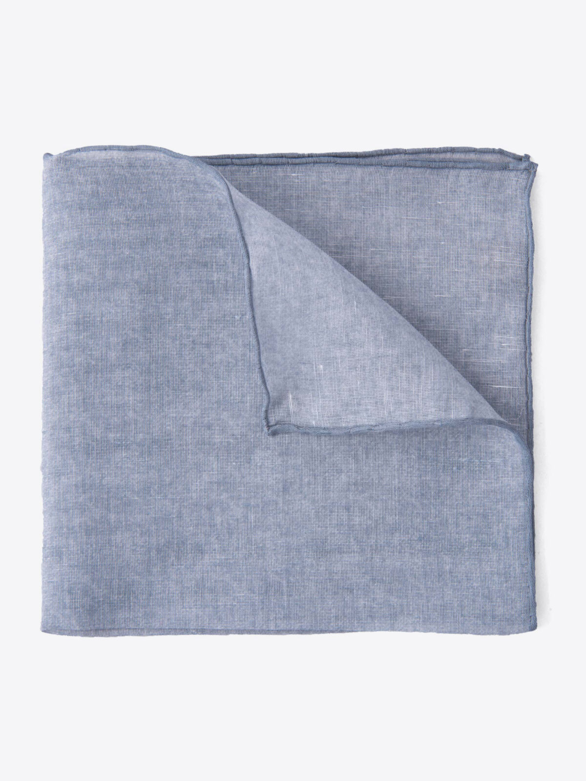 Grey Cotton Linen Pocket Square