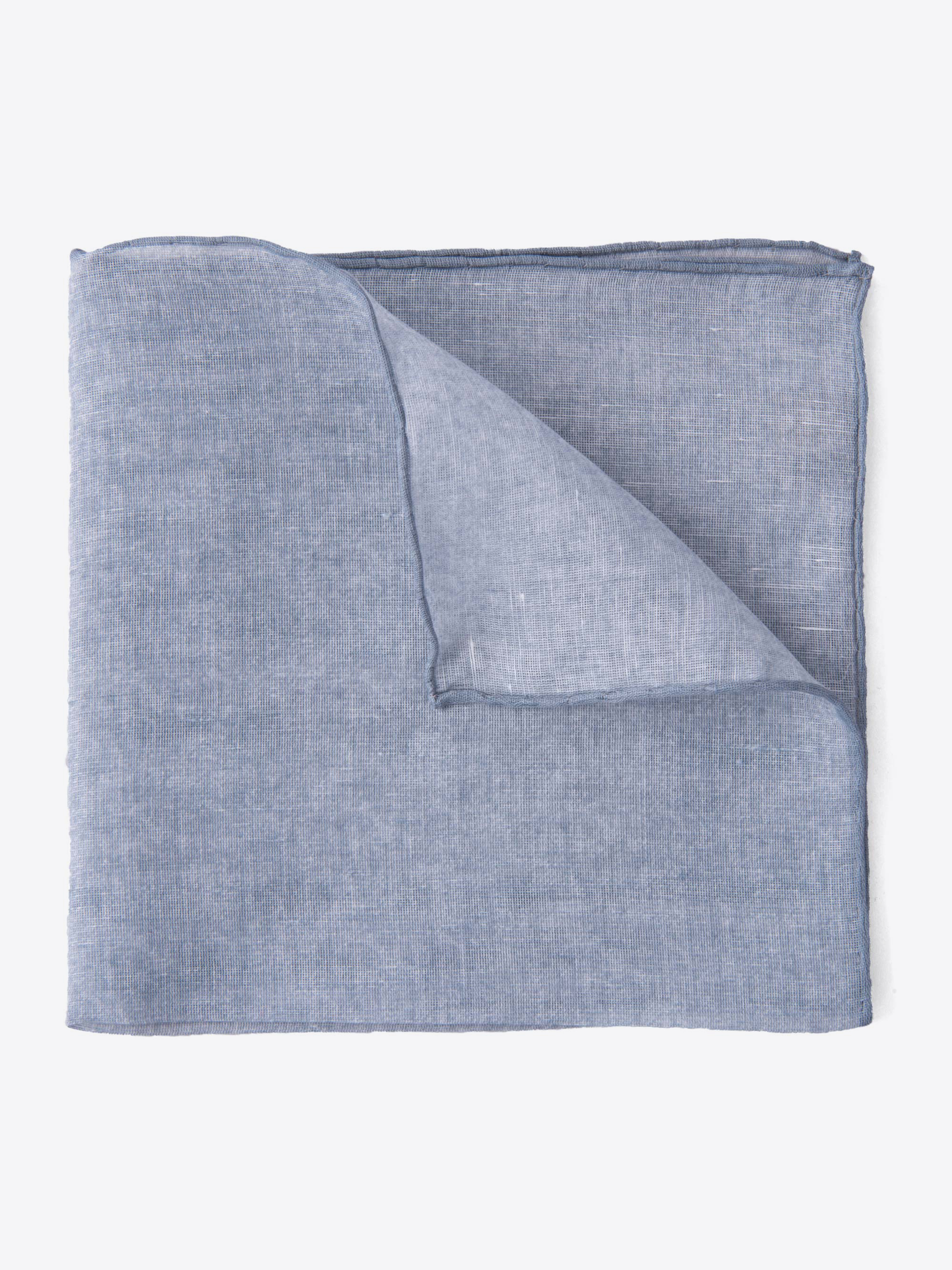 Zoom Image of Grey Cotton Linen Pocket Square
