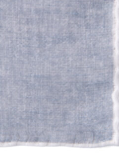 Grey and White Cotton Linen Pocket Square Product Thumbnail 2