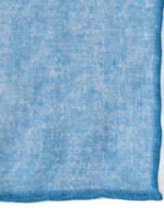 Turquoise Cotton Linen Pocket Square Product Thumbnail 2