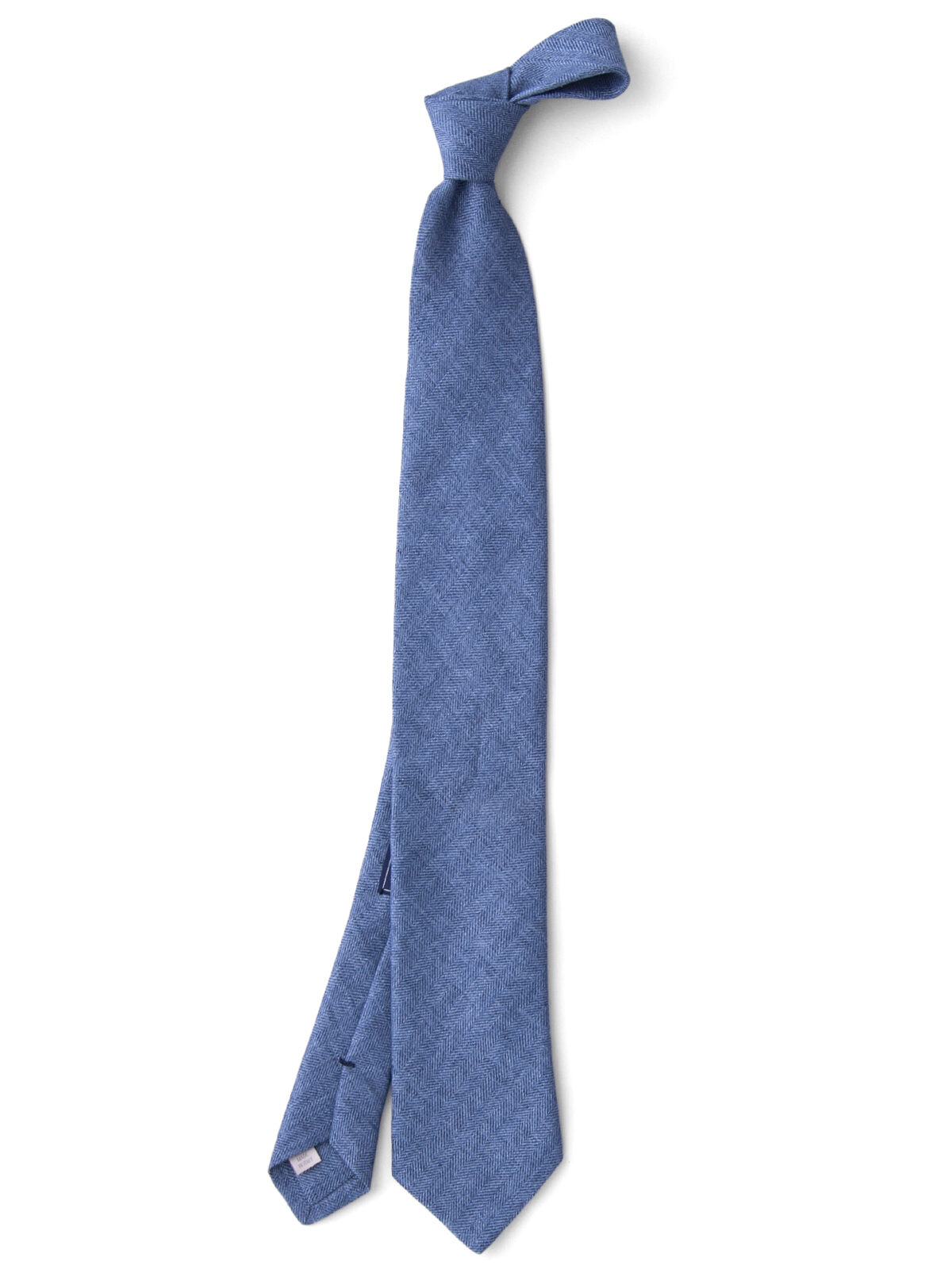 Slate Herringbone Linen Tie