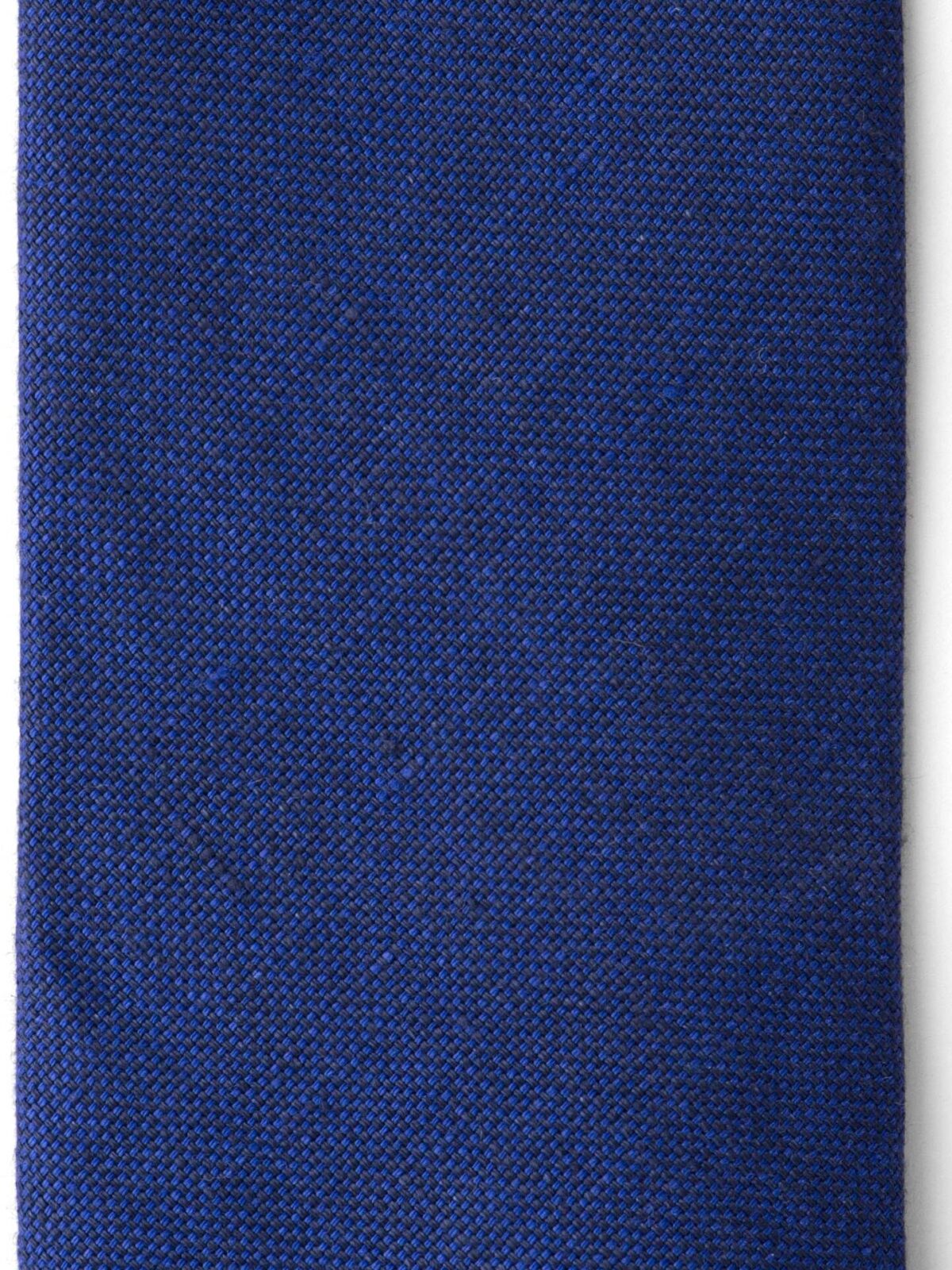 Royal Blue Basketweave Linen Tie