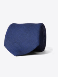 Royal Blue Basketweave Linen Tie Product Thumbnail 1