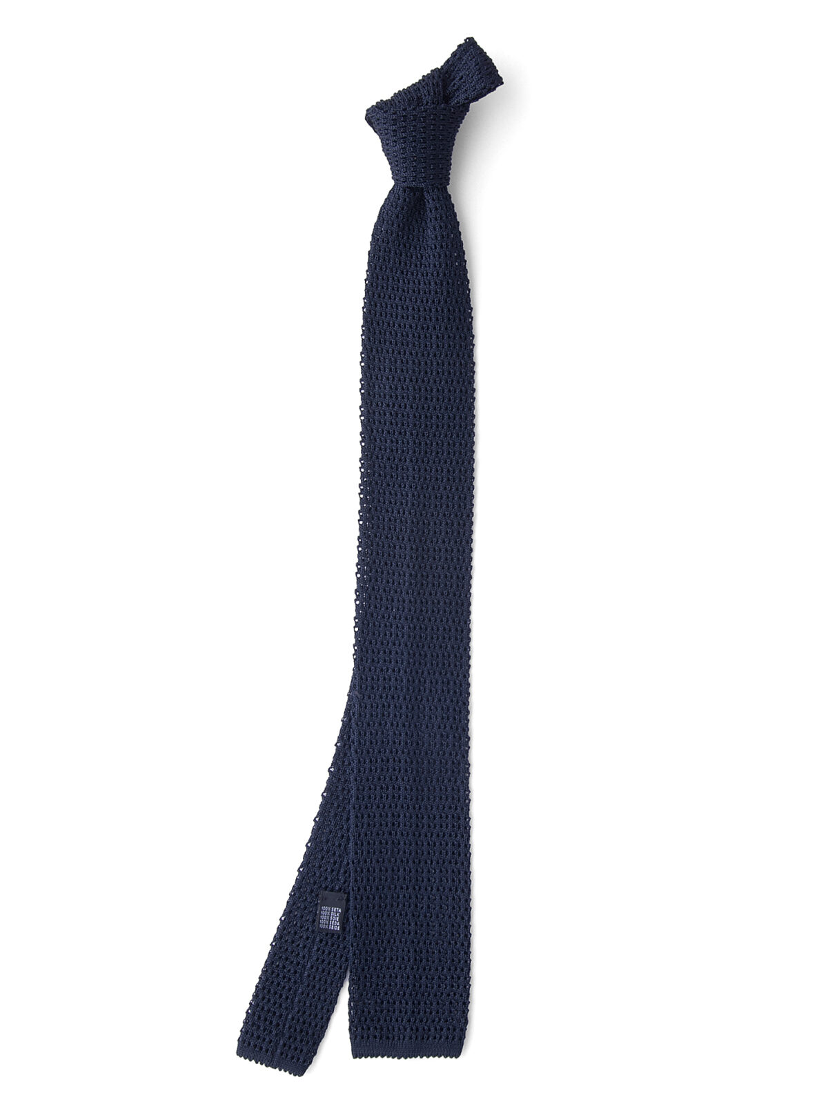 Navy Silk Knit Tie