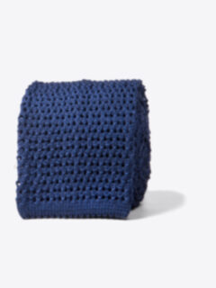 Royal Blue Silk Knit Tie Product Thumbnail 1