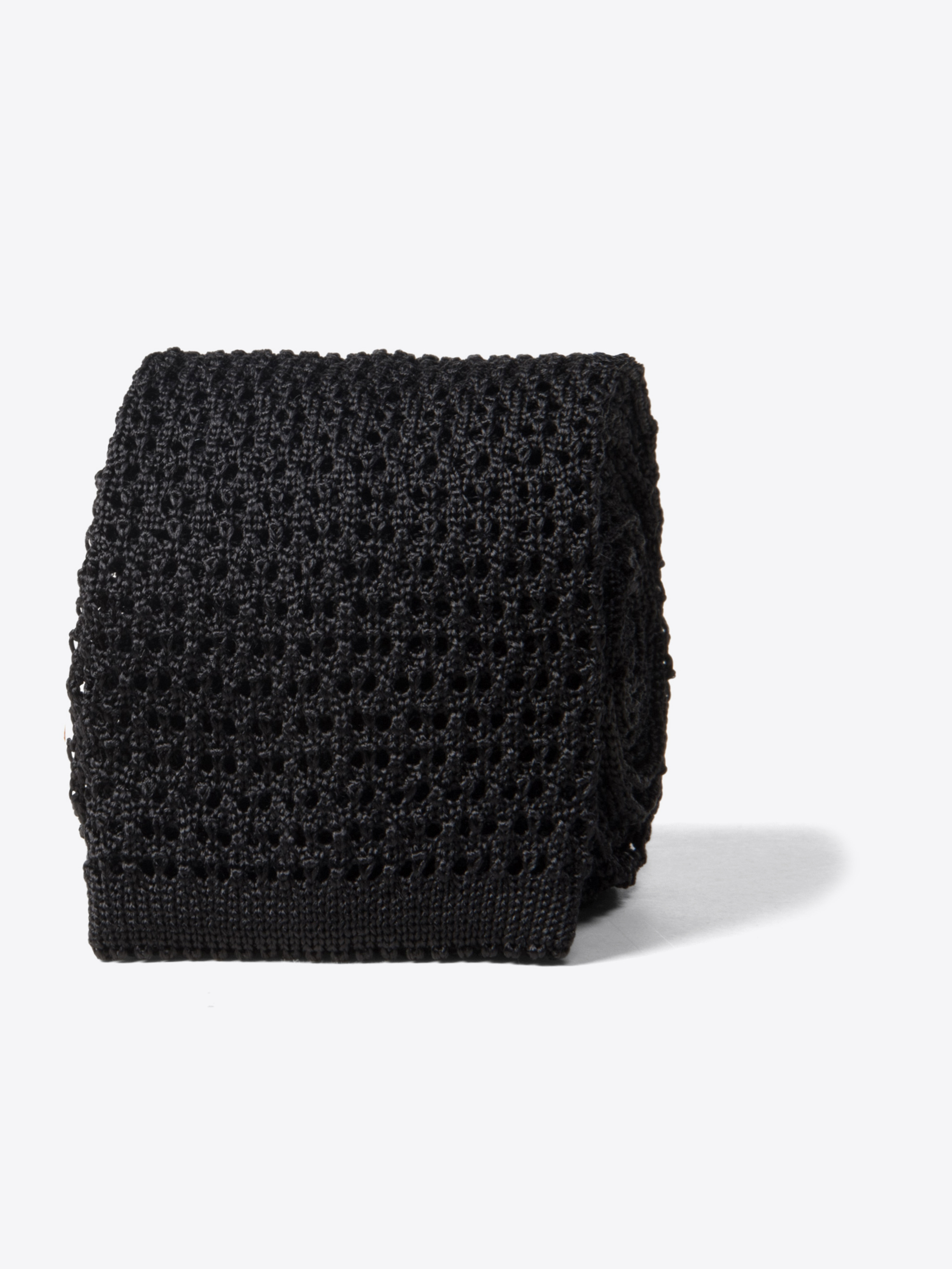 Zoom Image of Black Silk Knit Tie