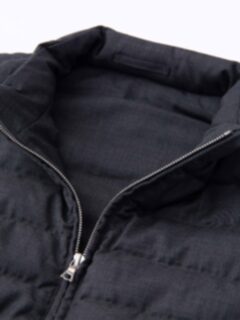 Brera II Dark Grey Merino Wool Zip Vest Product Thumbnail 2