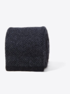 Charcoal Birdseye Cashmere Knit Tie Product Thumbnail 1