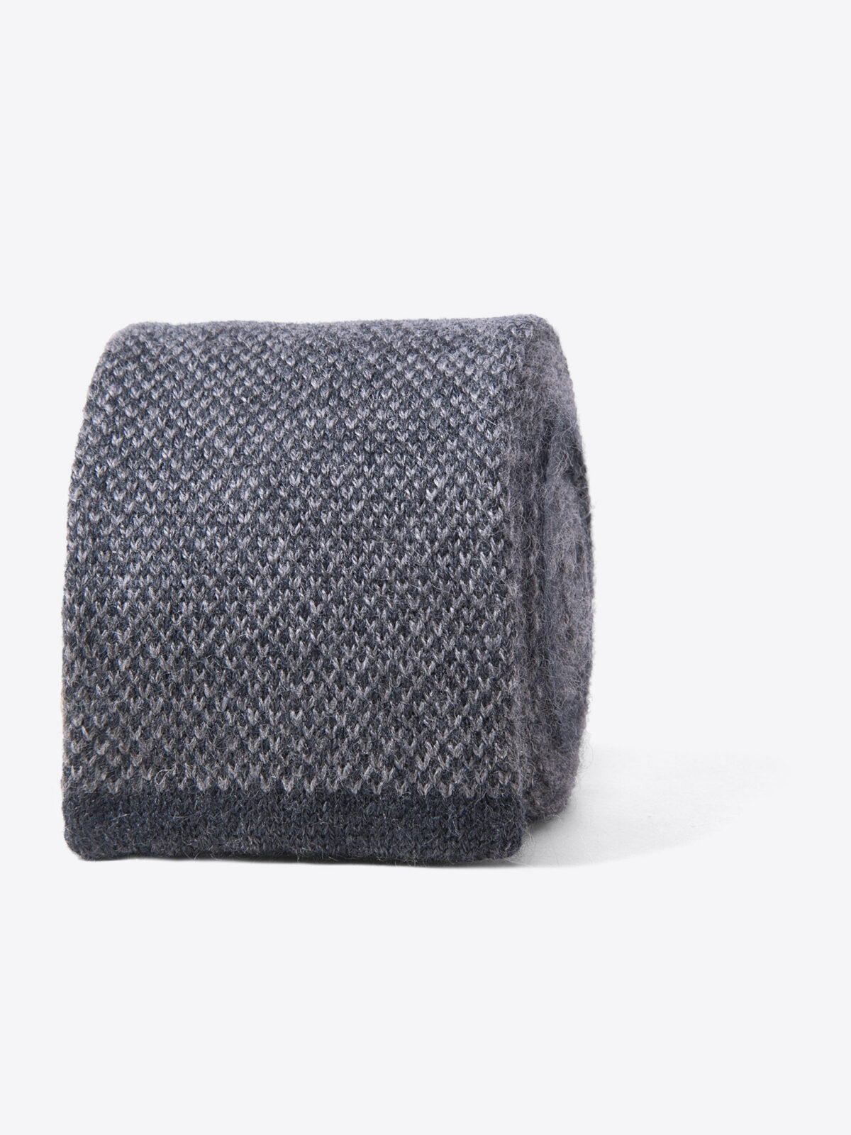 Grey Birdseye Cashmere Knit Tie