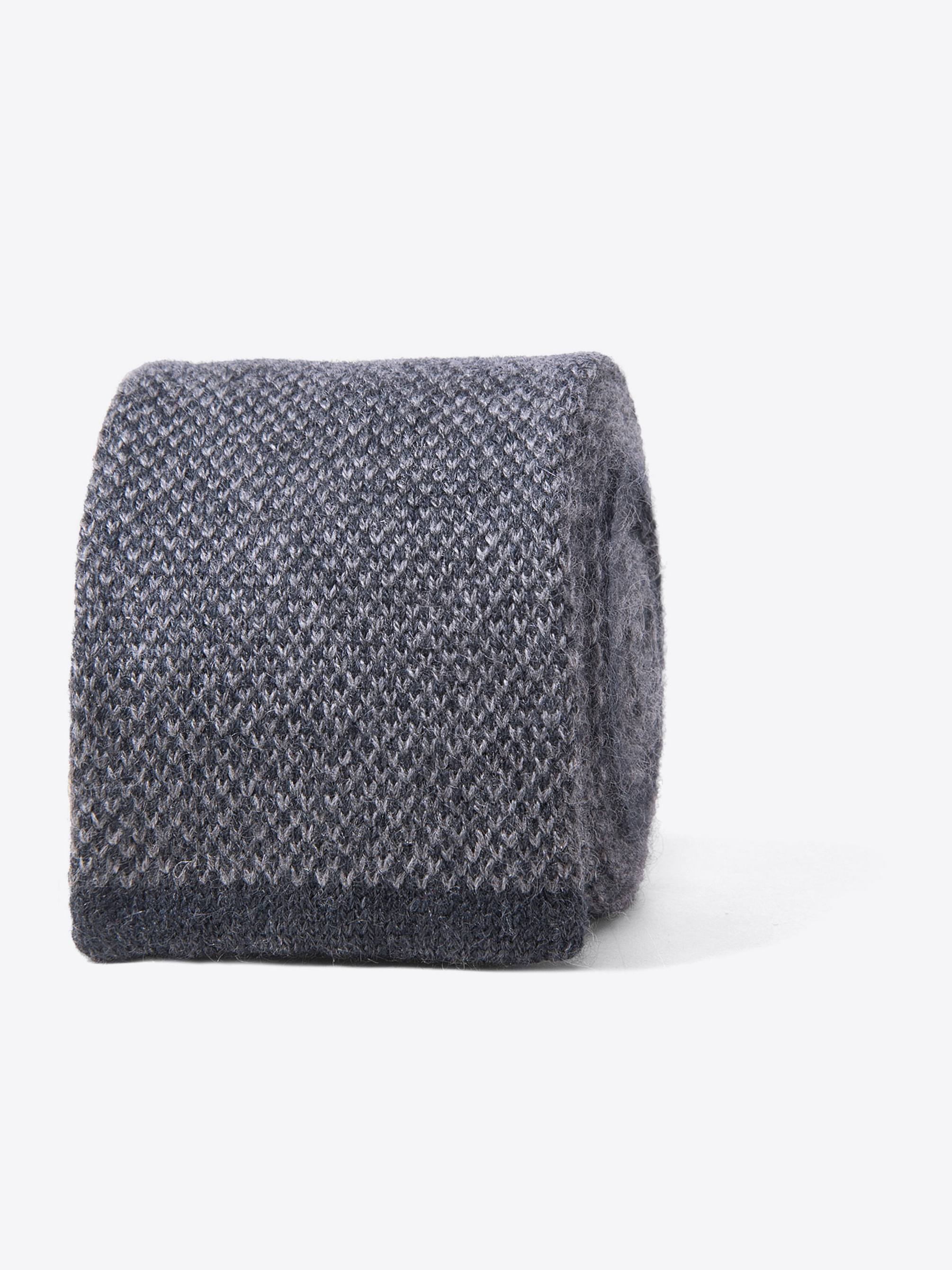 Zoom Image of Grey Birdseye Cashmere Knit Tie