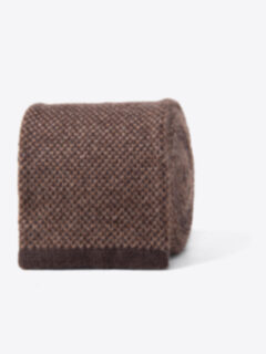 Brown Birdseye Cashmere Knit Tie Product Thumbnail 1