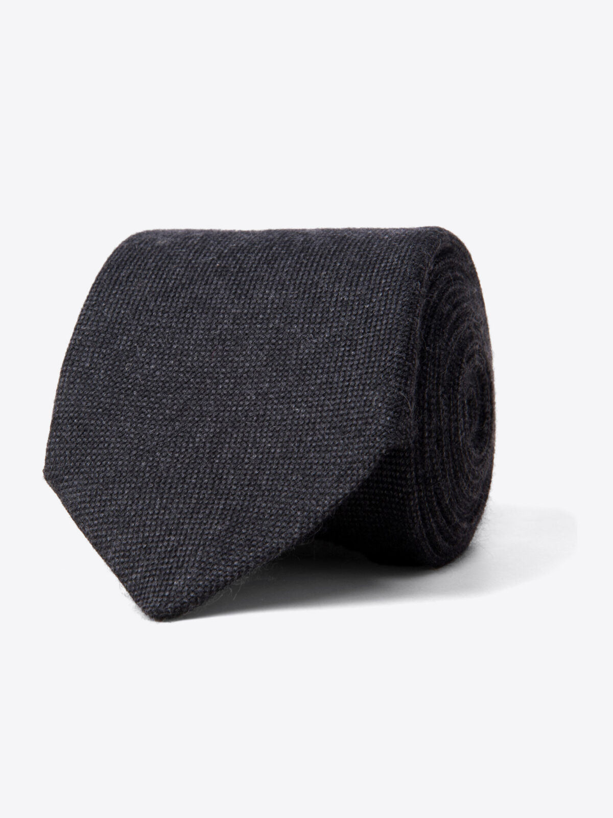 Charcoal Solid Wool Tie