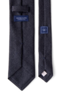 Charcoal Solid Wool Tie Product Thumbnail 4