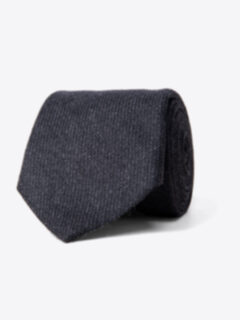 Charcoal Solid Cashmere Tie Product Thumbnail 1