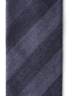 Charcoal and Grey Wool Striped Tie Product Thumbnail 3