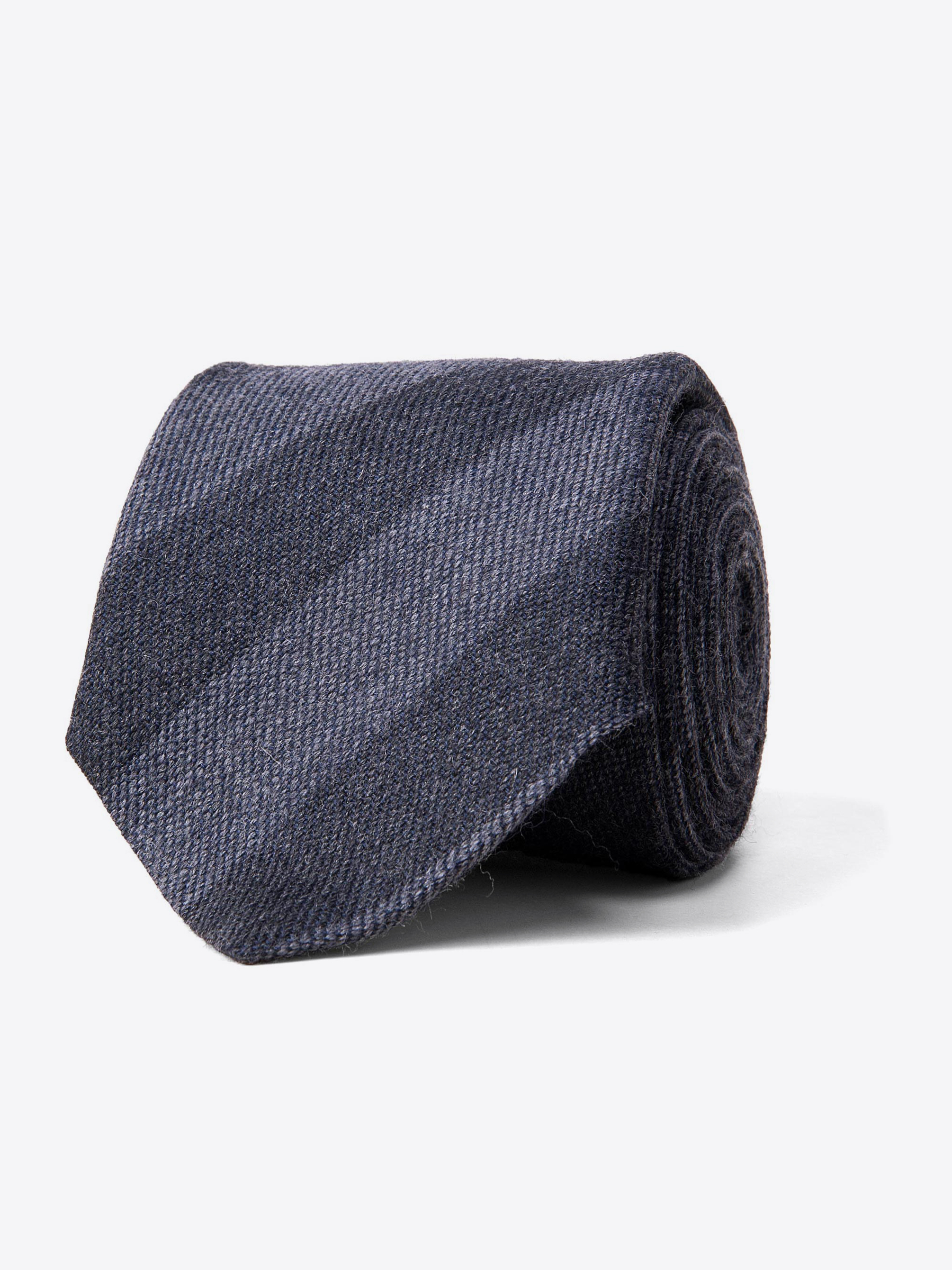 Zoom Image of Charcoal and Grey Wool Striped Tie