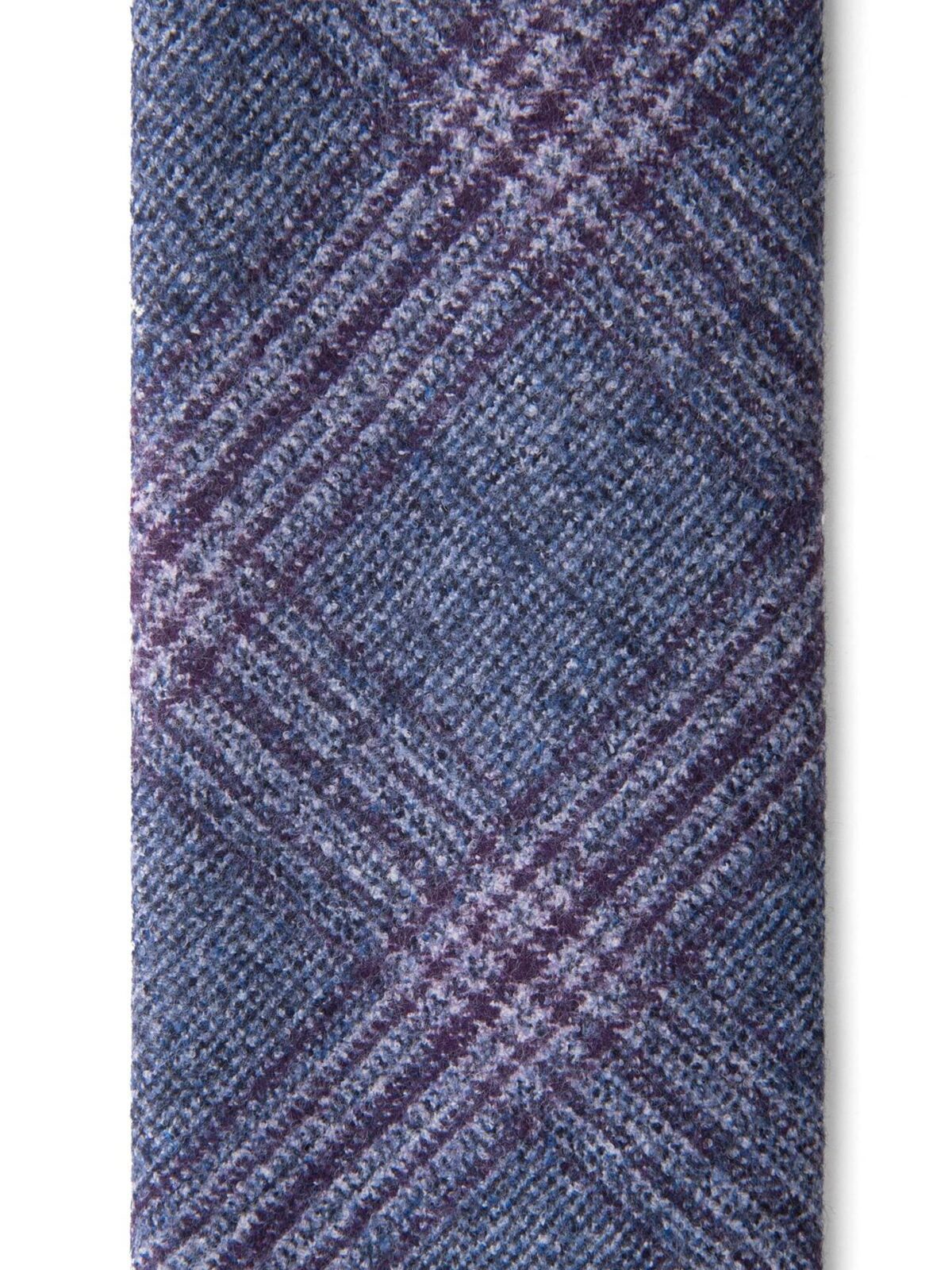 Grey and Scarlet Wool Plaid Tie