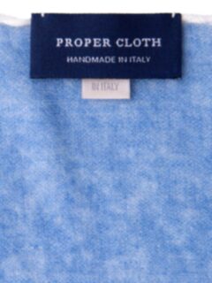 Light Blue Wool Pocket Square Product Thumbnail 3