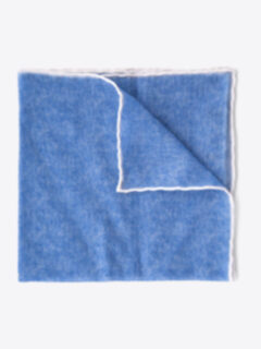 Light Blue Wool Pocket Square Product Thumbnail 1
