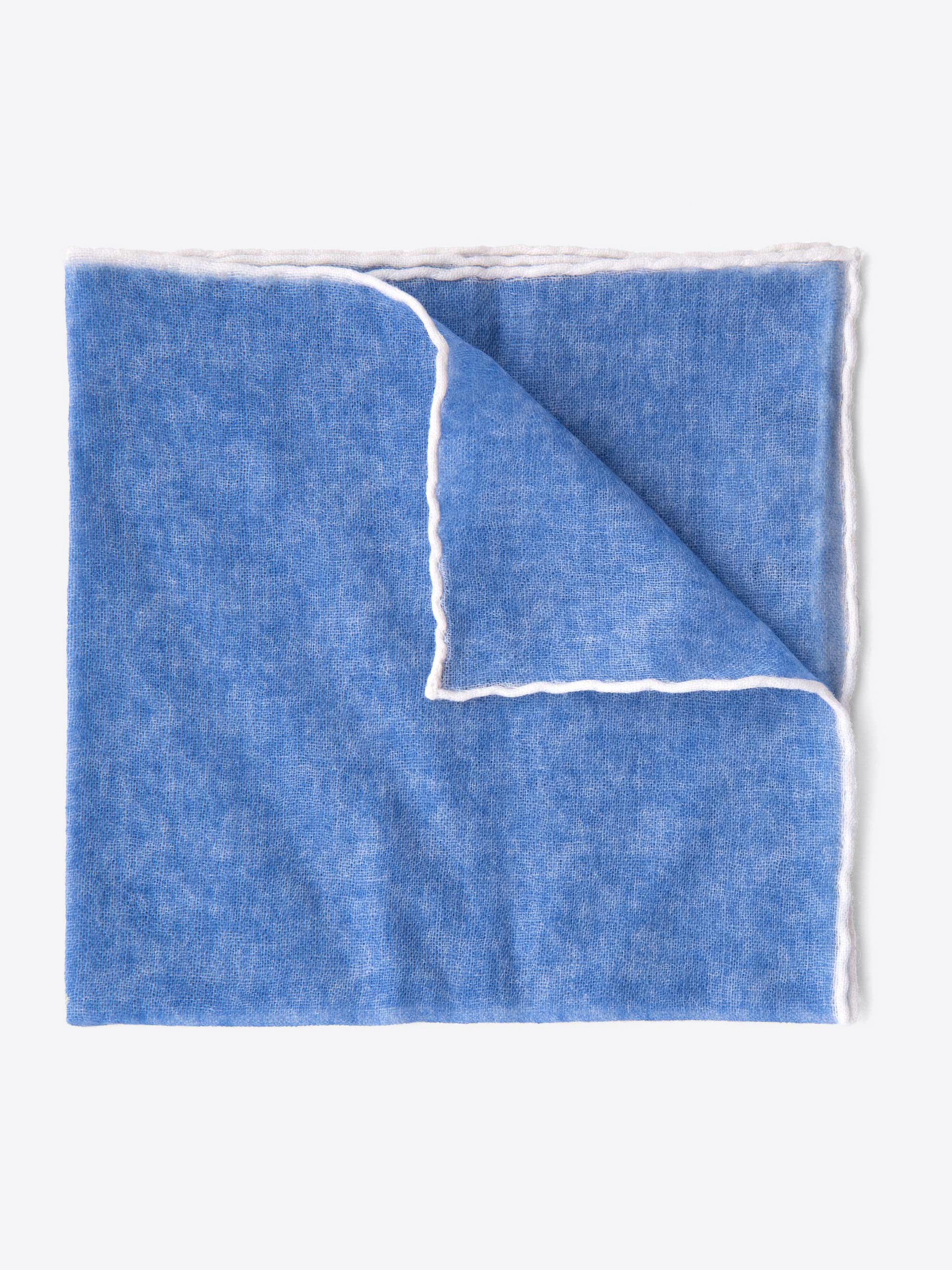 Zoom Image of Light Blue Wool Pocket Square