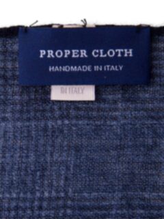 Navy Glen Plaid Wool Pocket Square Product Thumbnail 3