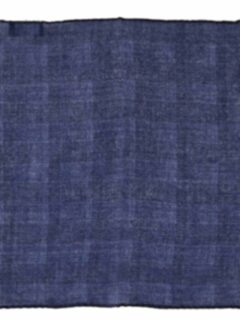 Navy Glen Plaid Wool Pocket Square Product Thumbnail 4