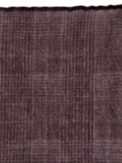 Brown Glen Plaid Wool Pocket Square Product Thumbnail 2