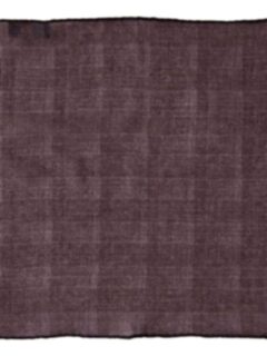 Brown Glen Plaid Wool Pocket Square Product Thumbnail 3