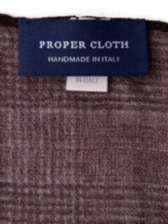 Brown Glen Plaid Wool Pocket Square Product Thumbnail 4