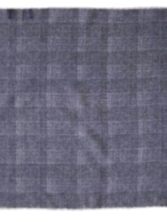 Grey Glen Plaid Wool Pocket Square Product Thumbnail 4
