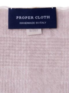 Beige Glen Plaid Wool Pocket Square Product Thumbnail 4