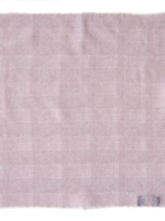 Beige Glen Plaid Wool Pocket Square Product Thumbnail 3