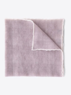 Beige Glen Plaid Wool Pocket Square Product Thumbnail 1