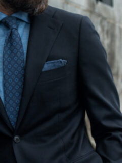 Ocean Cashmere Micro Check Pocket Square Product Thumbnail 5
