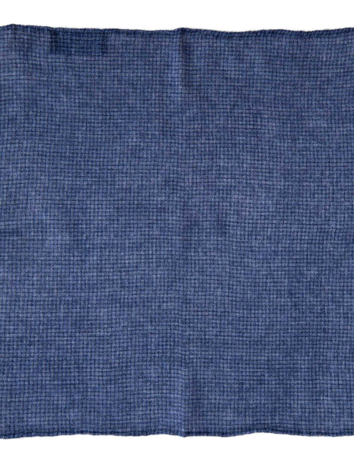 Ocean Cashmere Micro Check Pocket Square