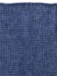Ocean Cashmere Micro Check Pocket Square Product Thumbnail 2