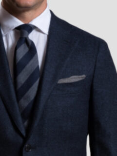 Grey Cashmere Micro Check Pocket Square Product Thumbnail 4