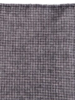 Grey Cashmere Micro Check Pocket Square Product Thumbnail 2