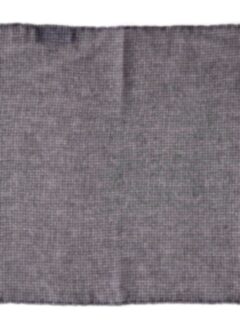Grey Cashmere Micro Check Pocket Square Product Thumbnail 3