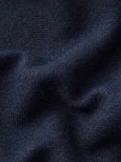 Navy Herringbone Wool Cashmere Scarf Product Thumbnail 3
