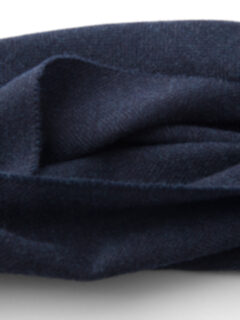 Navy Herringbone Wool Cashmere Scarf Product Thumbnail 4