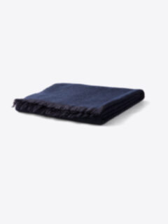 Shop Navy Herringbone Wool Cashmere Scarf