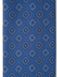 Ocean Blue Foulard Print Silk Tie Product Thumbnail 3