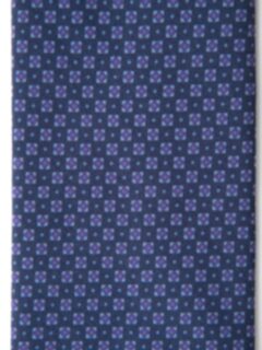 Blue and Lavender Small Foulard Print Tie Product Thumbnail 3