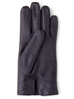 Black Leather Cashmere Lined Gloves Product Thumbnail 2