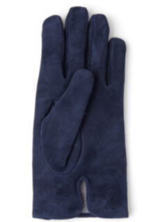 Navy Suede Cashmere Lined Gloves Product Thumbnail 2